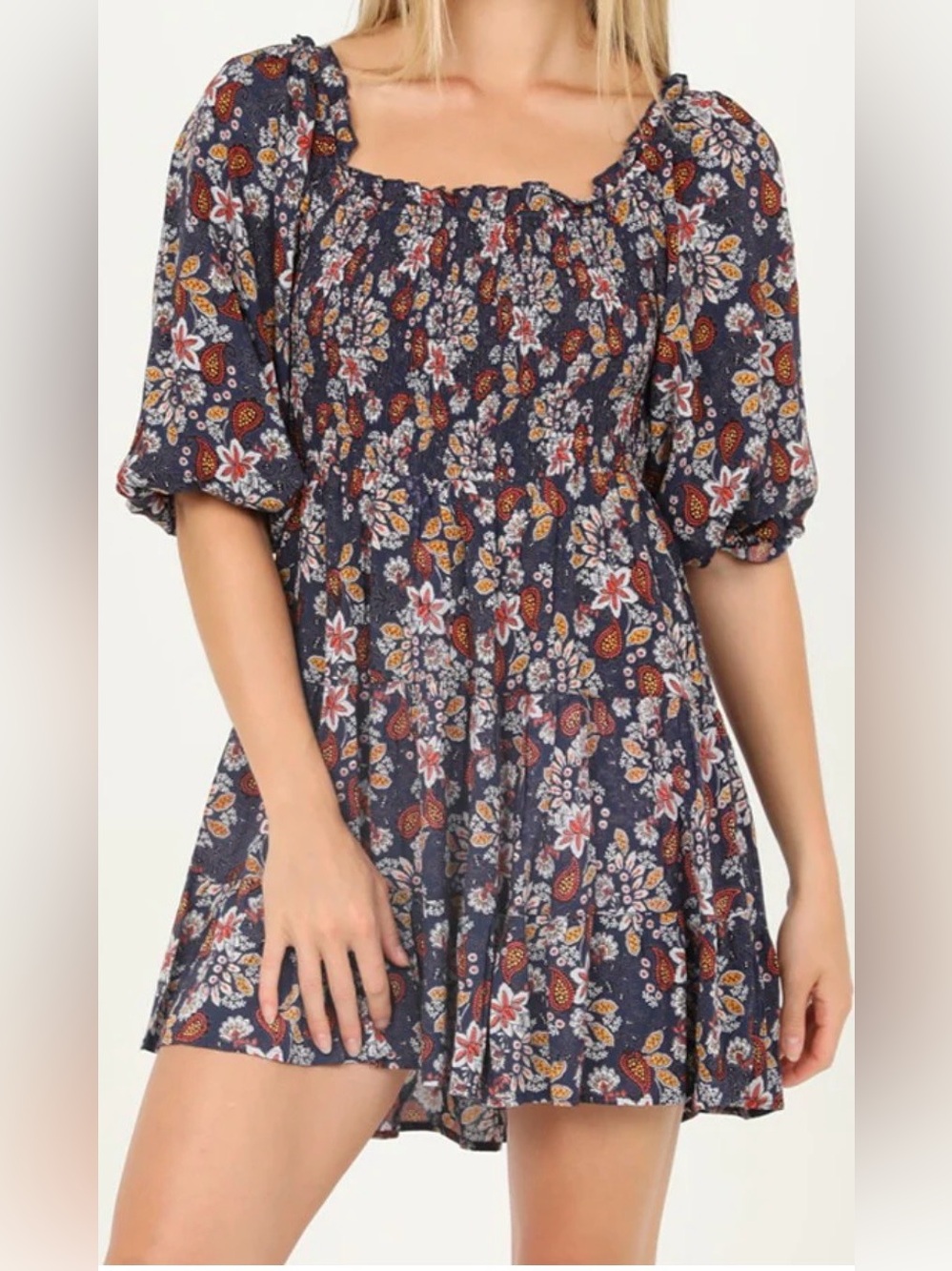 ANGIE Dress with  Puff Sleeves